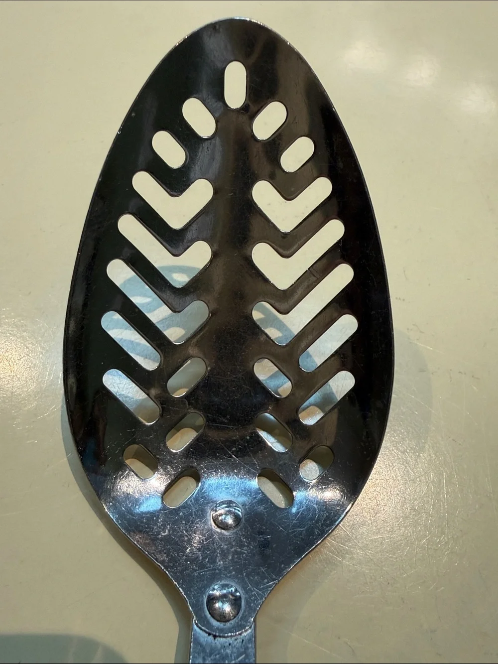 Vintage EKCO Forge Stainless Steel Slotted Spoon
